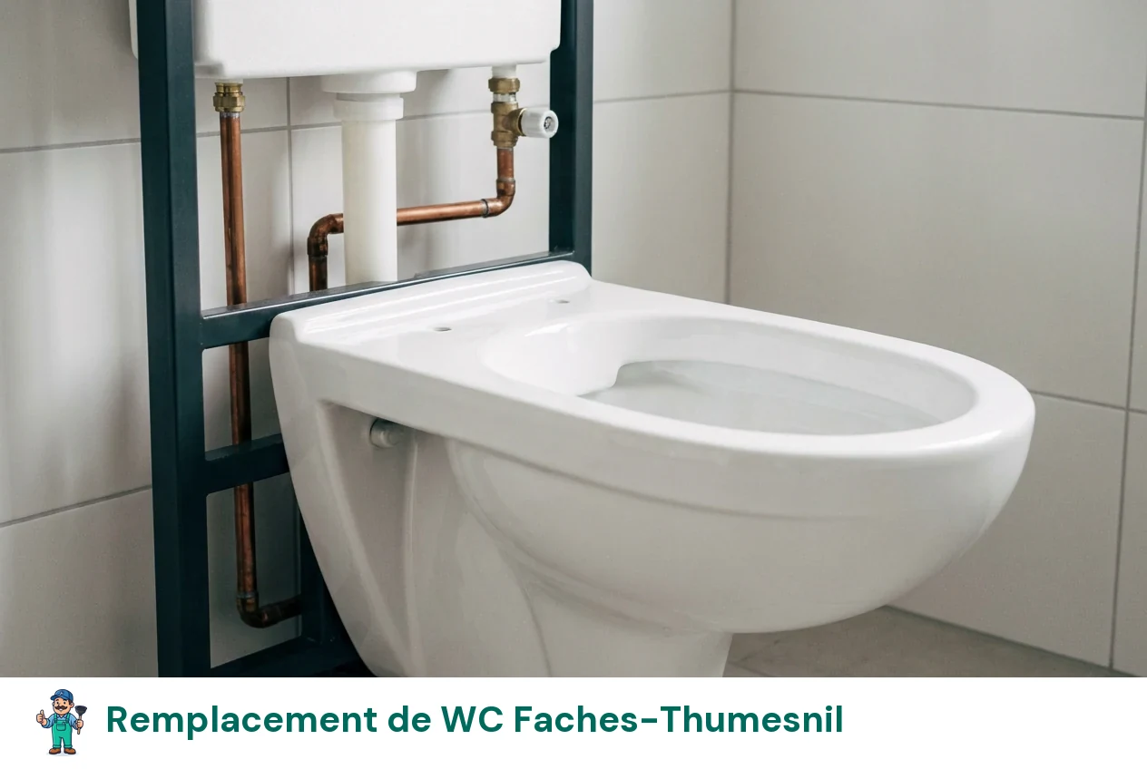Remplacement de WC à Faches-Thumesnil