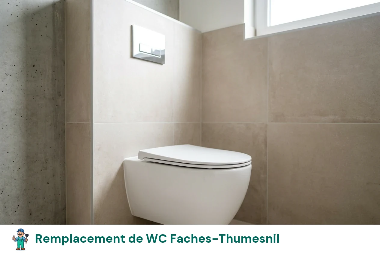 Remplacement de WC à Faches-Thumesnil