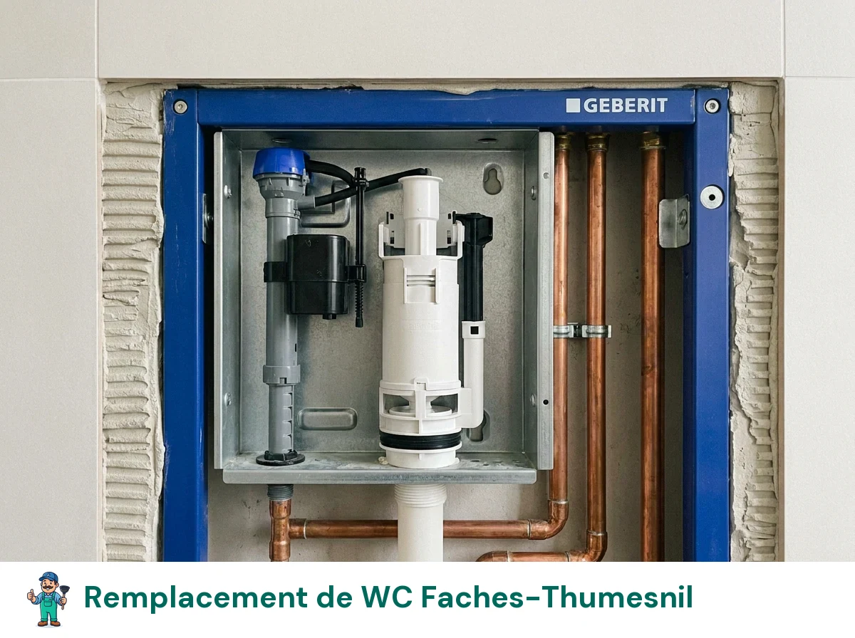 Remplacement de WC à Faches-Thumesnil