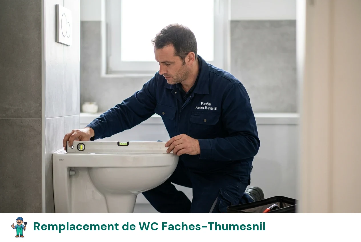 Remplacement de WC à Faches-Thumesnil